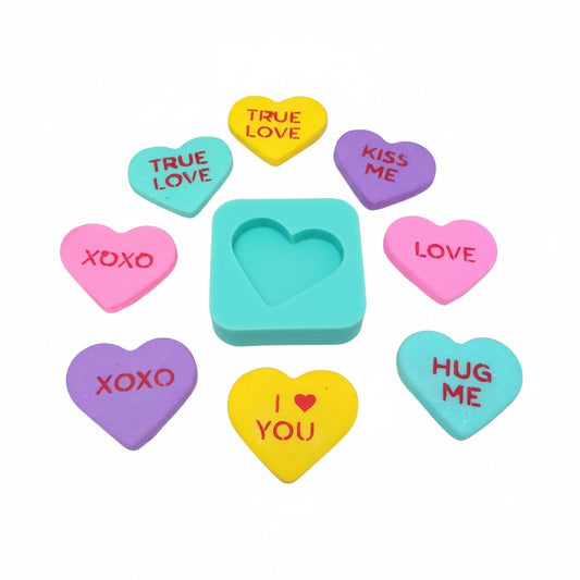 Talking Heart Stencil Multi-Project Silicone Mold MS804 for Cake Resin Clay Crafts