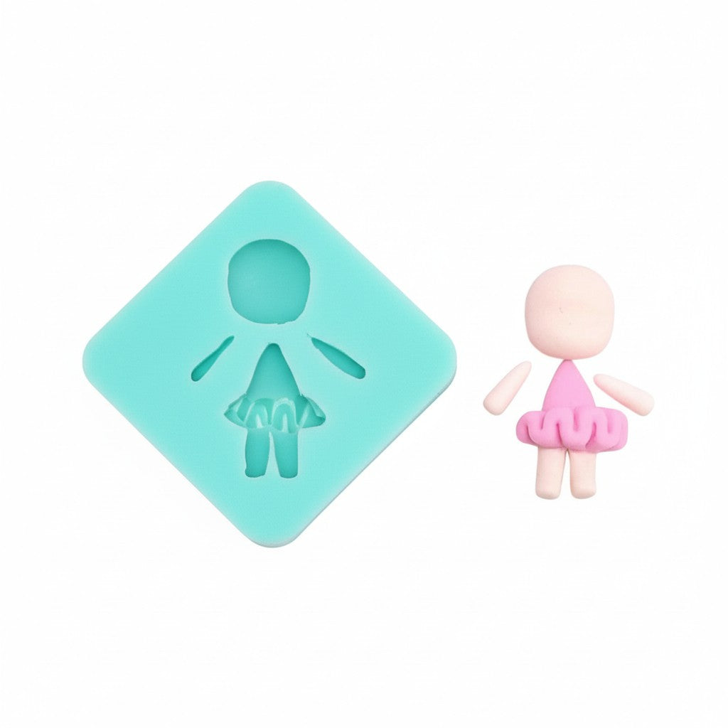 Ballerina Doll Dress Multi Project Silicone Mold for Cake Resin Clay Crafts