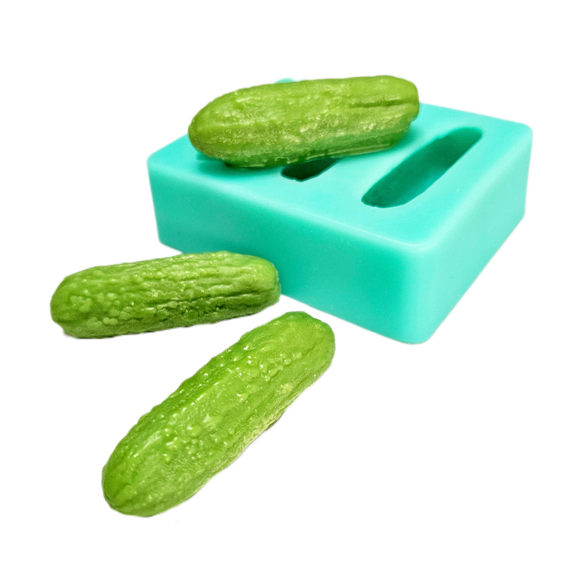 Pickles silicone mold 3 cavity pickles silicone mold Small cucumbers Silicone Mold Wax mold Resin mold Soap mold Realistic Flexible mold NS067
