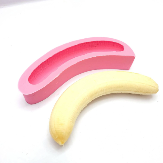 Banana Silicone mold banana split wax mold,  banana resin mold, real banana mold, fake food mold NC005