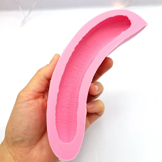 Banana Silicone mold banana split wax mold,  banana resin mold, real banana mold, fake food mold NC005