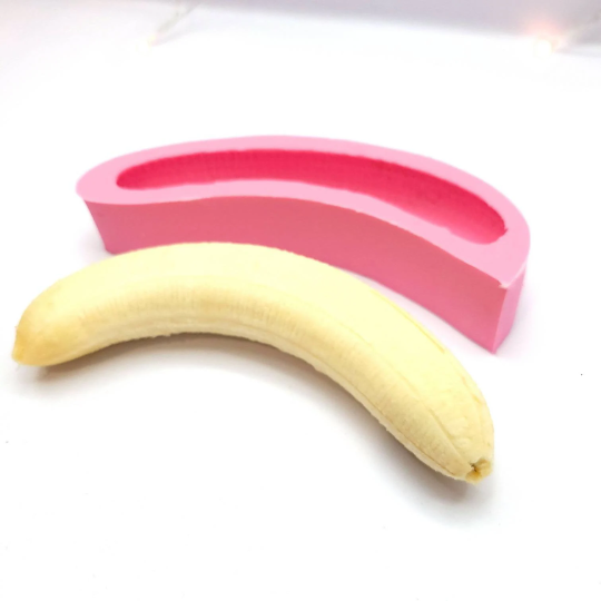 Banana Silicone mold banana split wax mold,  banana resin mold, real banana mold, fake food mold NC005