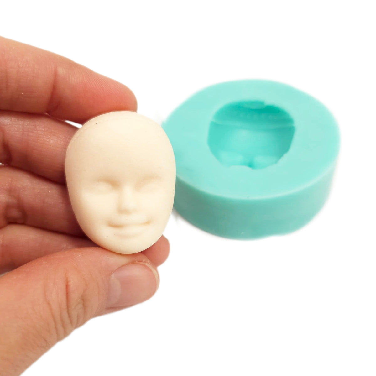 Doll face mold, princess face mold, dolly face Flexible Silicone Molds, Silicone Mold for making Doll Faces, Polymer Clay Resin NC035