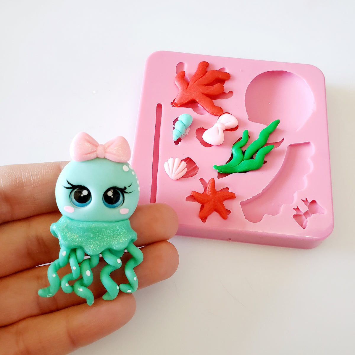 Under the Sea Multi-Project Silicone Mold for Cute Ocean Miniatures MS028