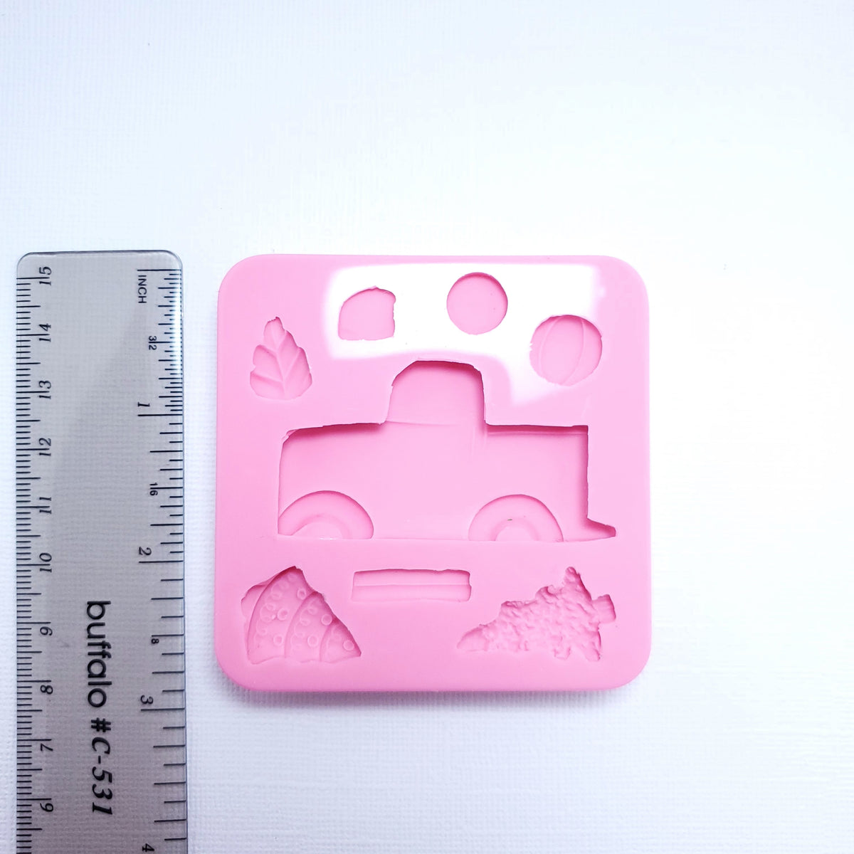Christmas Fall Truck Silicone Mold for Cake Decorating, Resin, Clay and Fondant Crafts