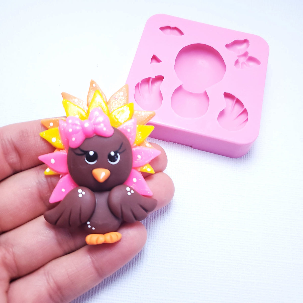 Colorful Turkey Multi-Project Silicone Mold for Crafts and Baking MS061