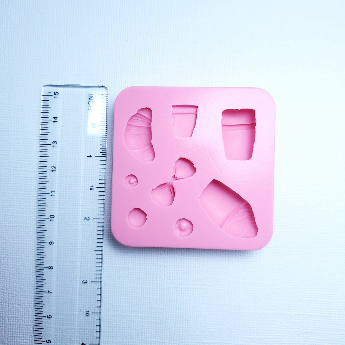 Coffee Cups and Pastry Miniature Silicone Mold for Resin Clay and Fondant