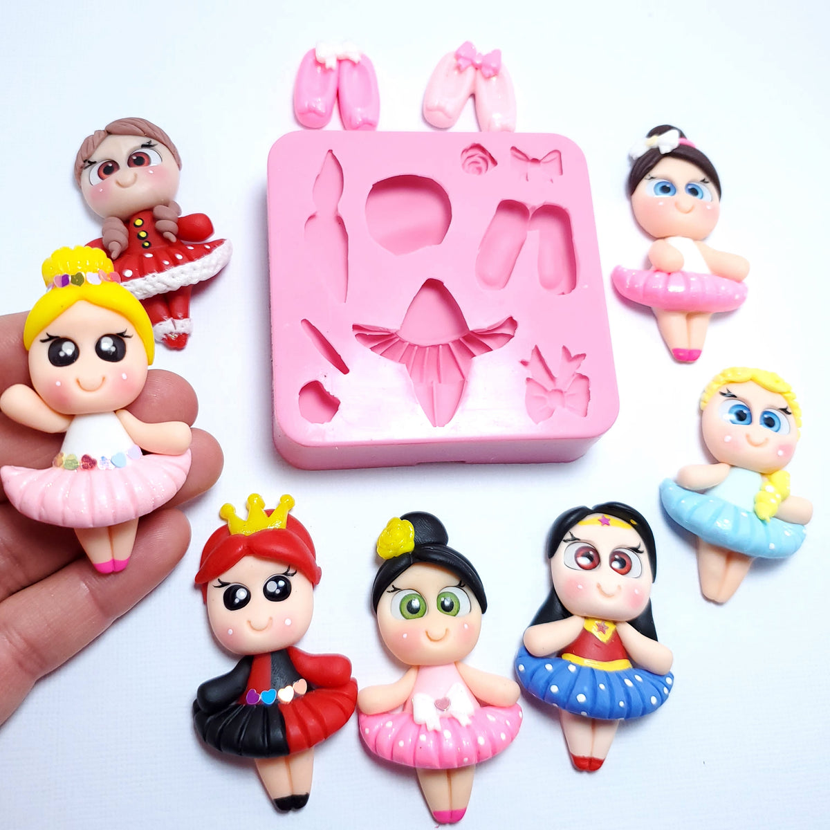 Ballerina Princess Dolls Multi-Project Silicone Mold MS087 for Crafts and Decoration