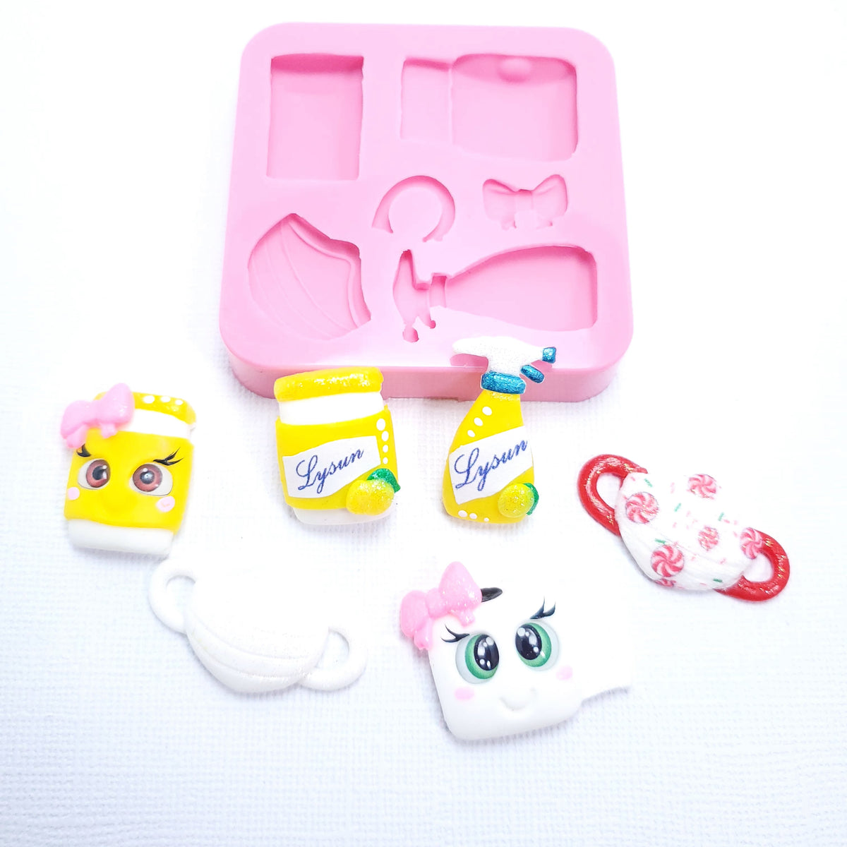 Cleaning and Masks Multi-Project Silicone Mold MS022 for Crafts, Resin, Fondant and Clay