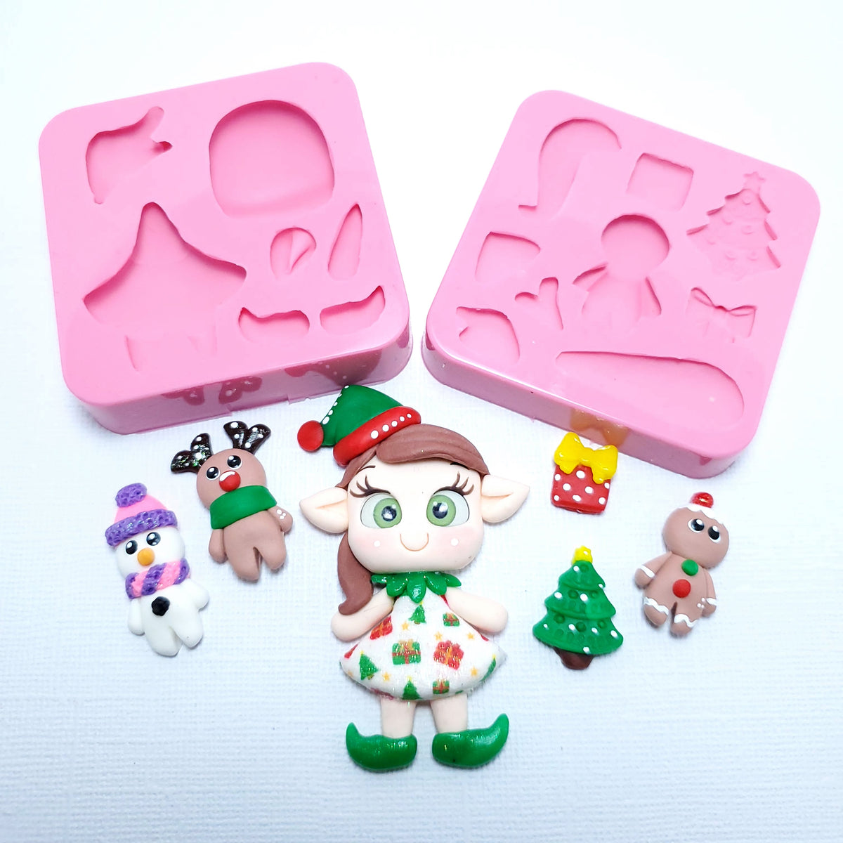 Christmas Elf Silicone Mold for Polymer Clay Resin Fondant Miniatures