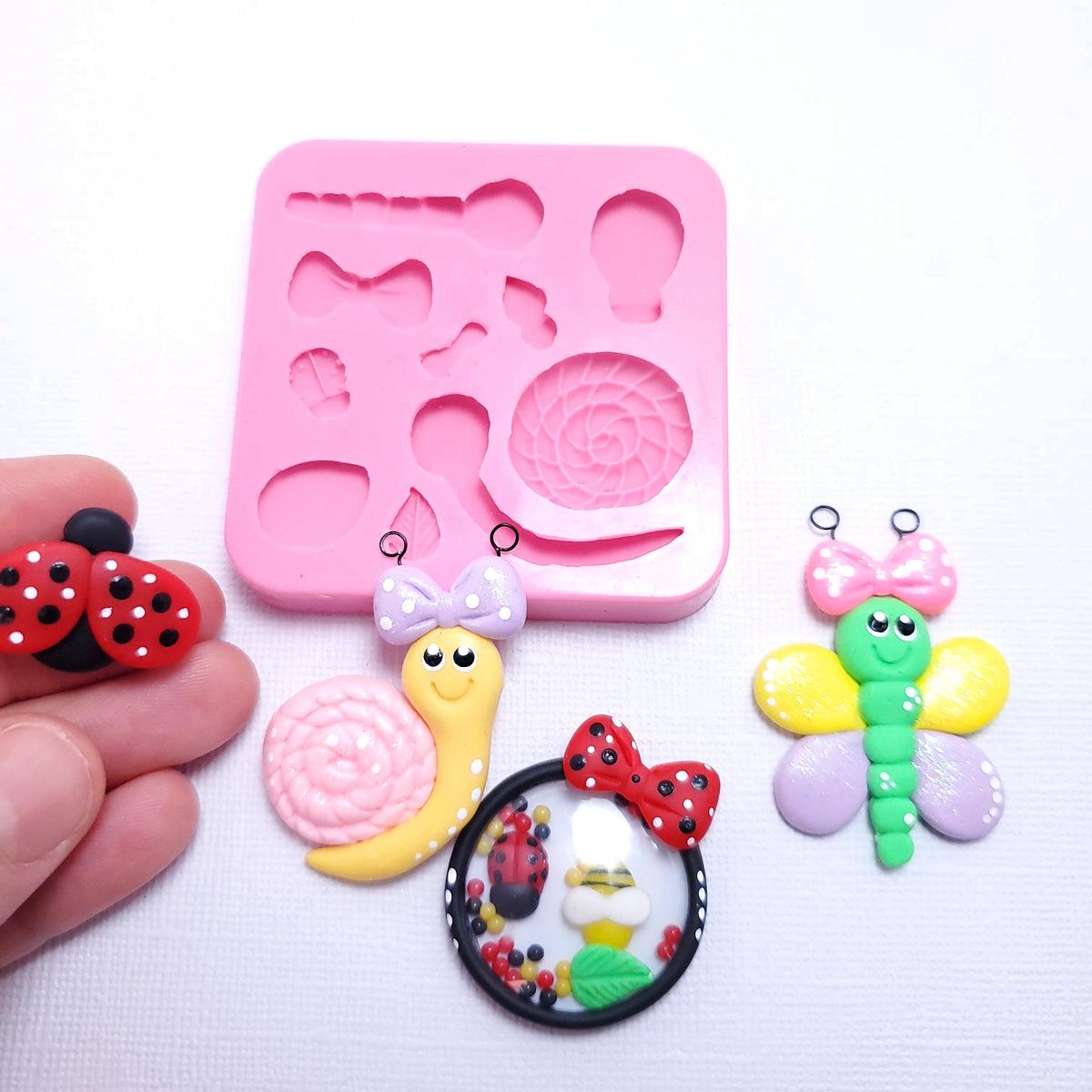 Spring Bugs Miniatures Multi-Project Silicone Mold for Clay, Resin, Fondant Crafts