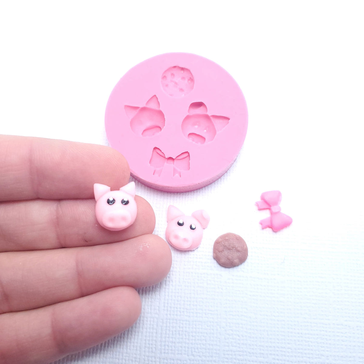 Piggies and Cookies Silicone Mold for Cake Decorating and Miniature Crafts