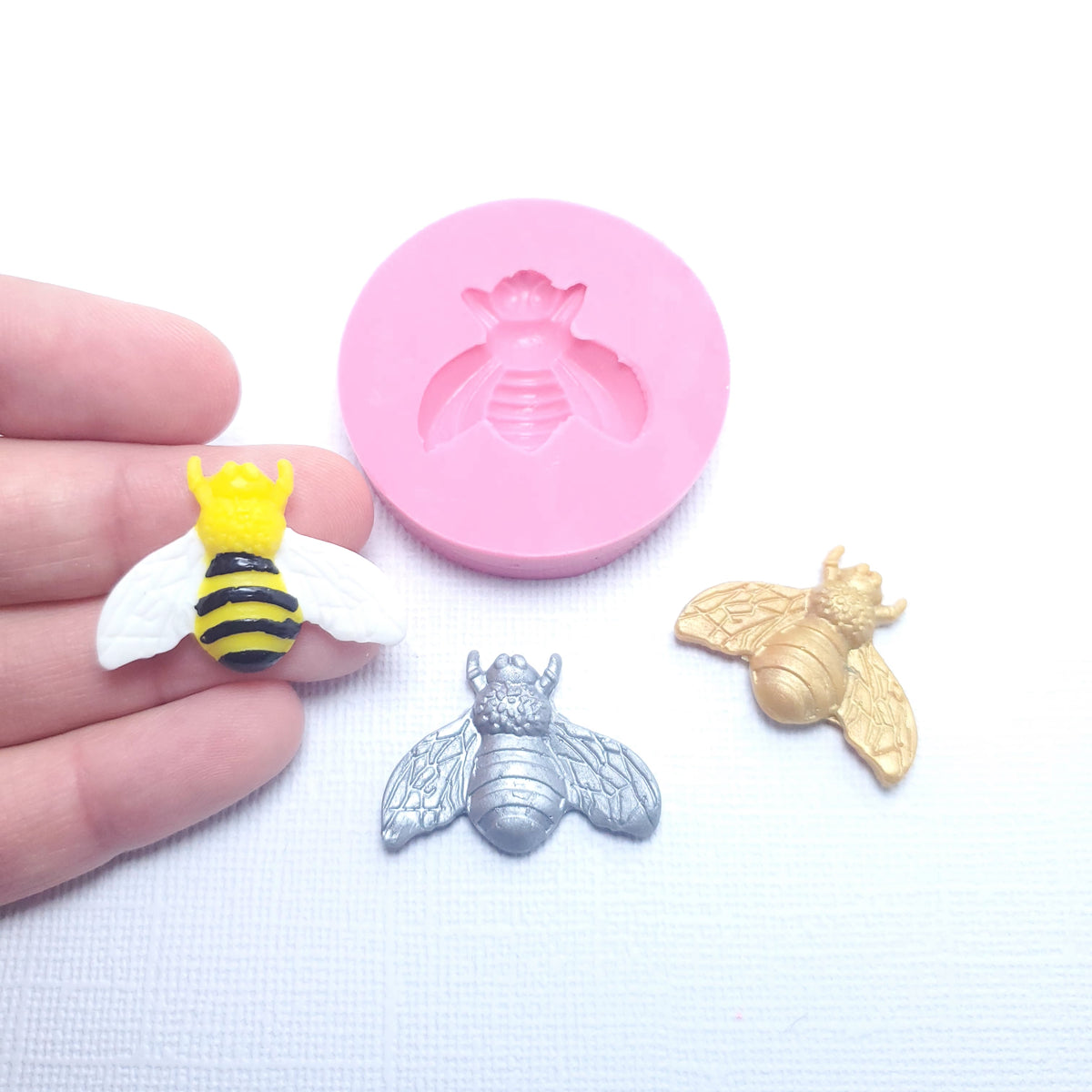Bee Silicone Mold for Fondant, Resin, Clay, Miniatures, Jewelry and Cake Decorating