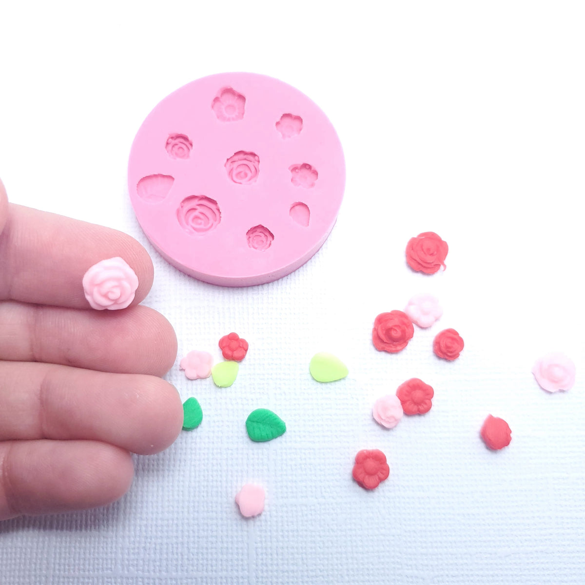 Mini Roses Silicone Mold for Fondant, Resin, Clay and Cake Decorating