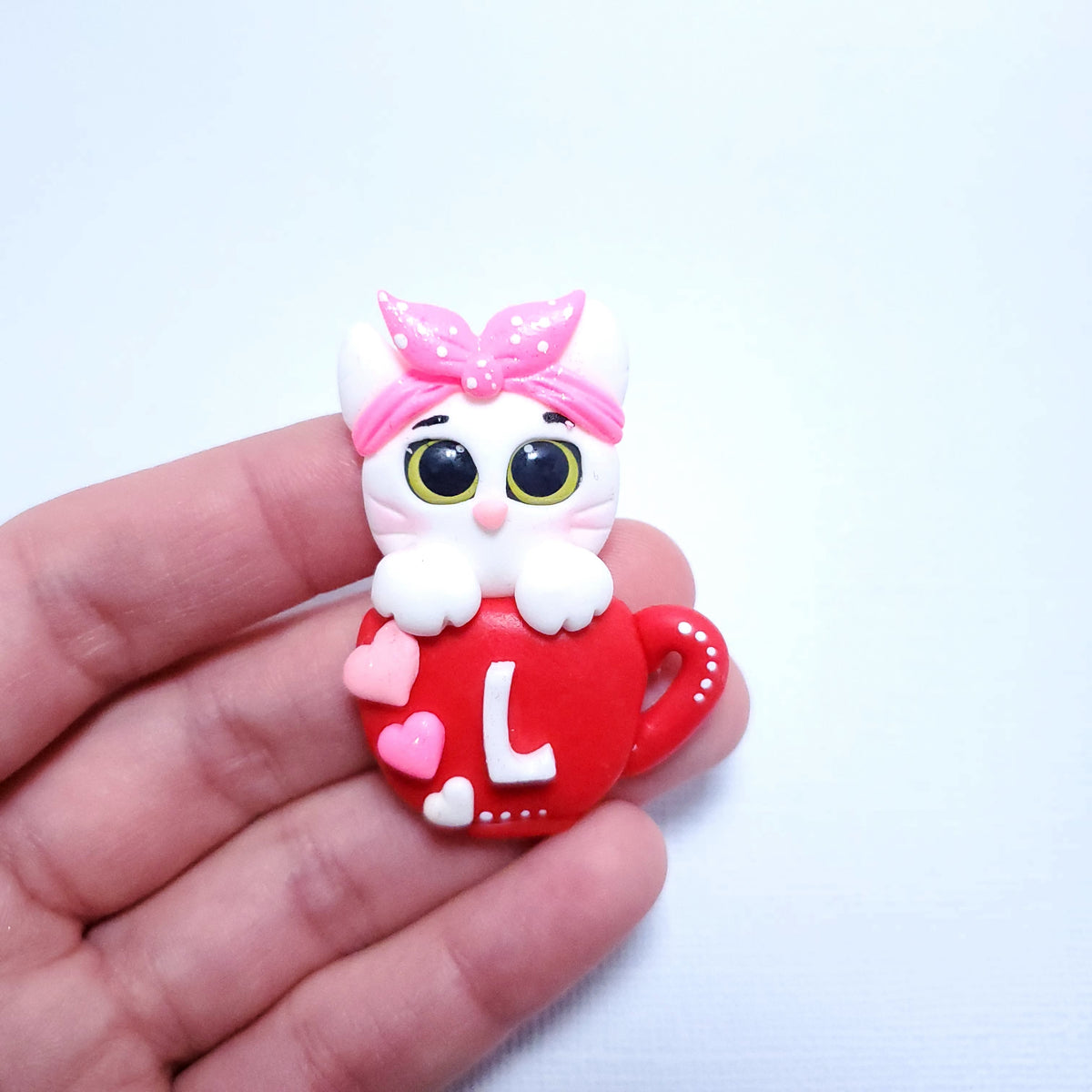 Kitten in Cup Silicone Mold for Fondant, Resin, Polymer Clay and Crafts