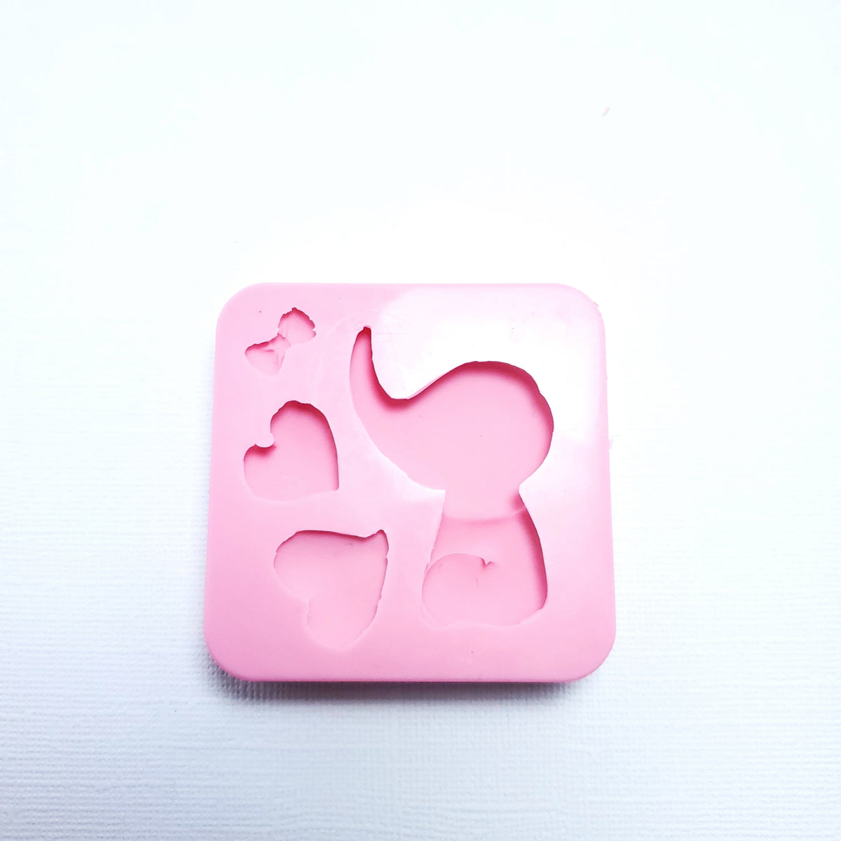 Baby Elephant Silicone Mold for Fondant, Resin, Polymer Clay and Miniatures