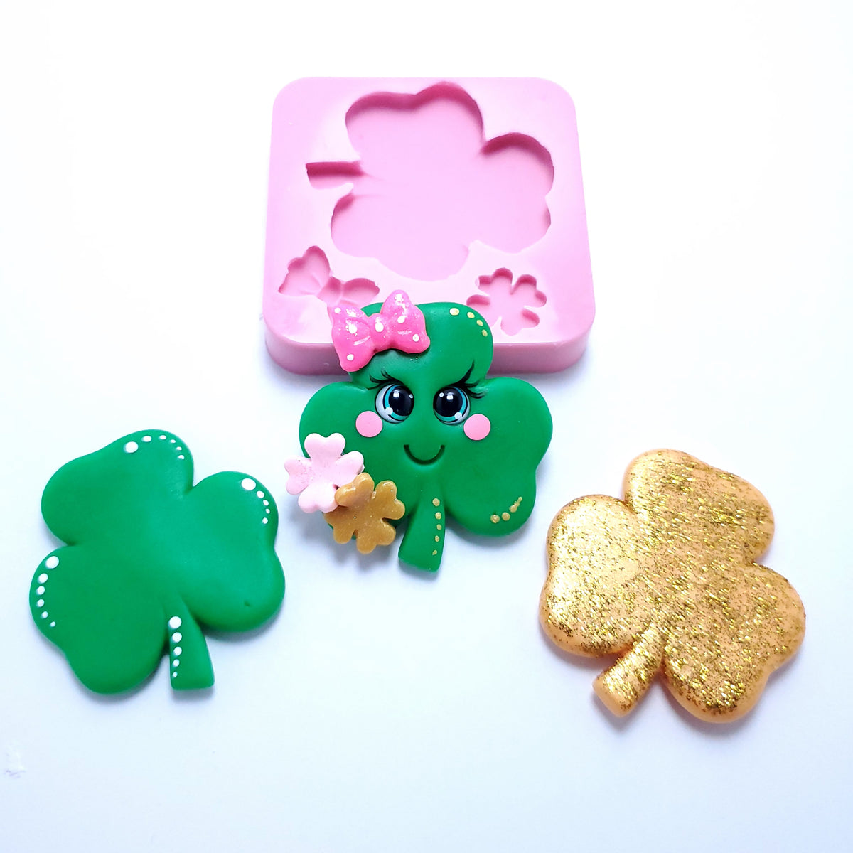 Shamrock Clover St Patrick Multi-Project Silicone Mold for Fondant Resin Clay Crafts
