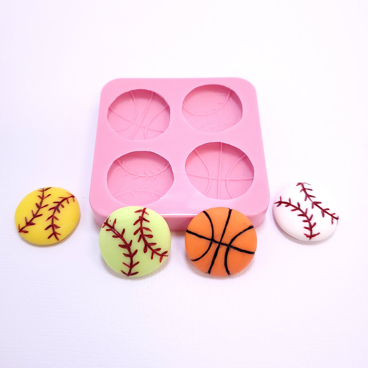 Sport Balls Multi-Project Silicone Mold MS231 for Fondant, Resin, Clay Crafts