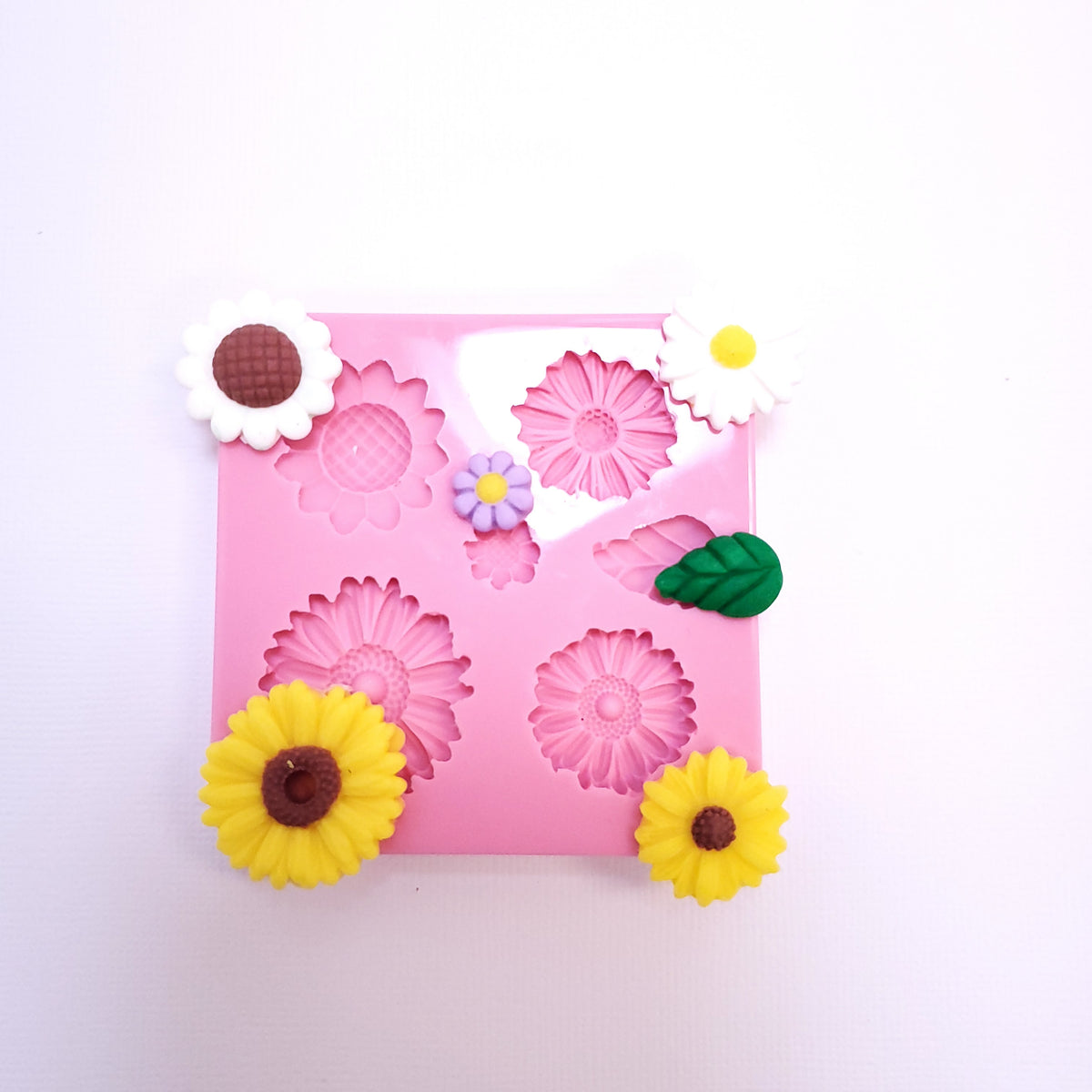Sunflowers and Leaf Multi-Project Silicone Mold MS234 for Crafts and Baking