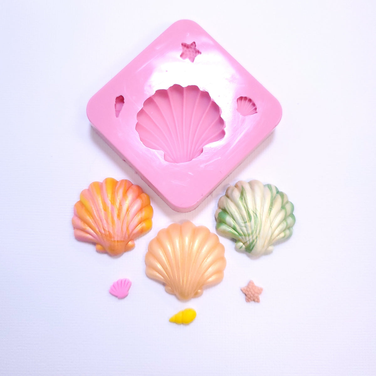 Seashell Silicone Mold for Fondant Resin Clay Jewelry and Miniature Crafts