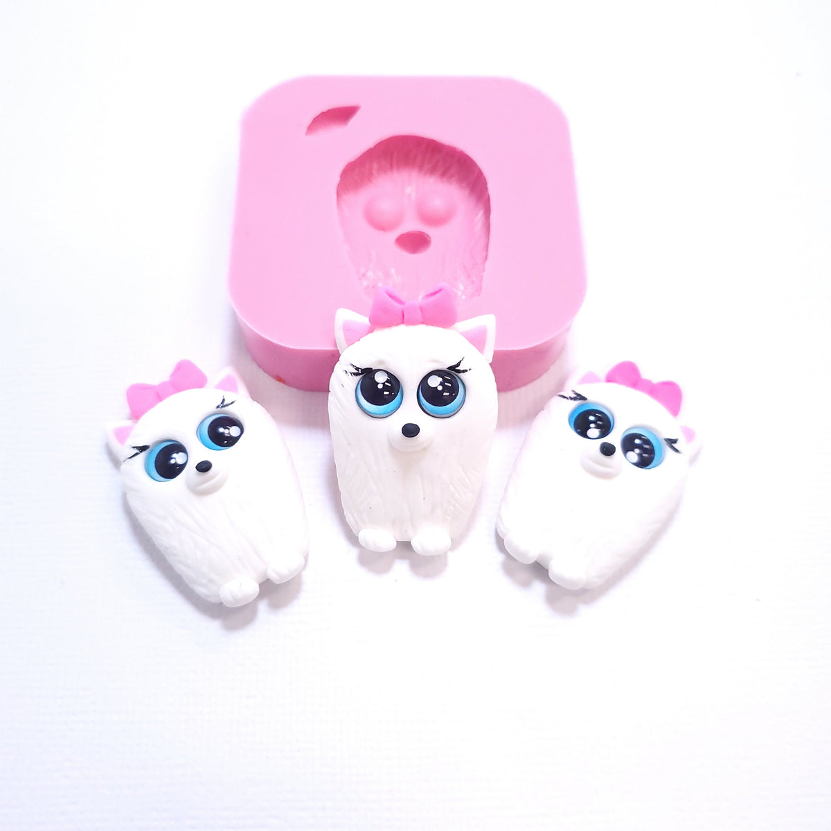 Cute Pomeranian Dog Multi-Project Silicone Mold for Fondant Resin Clay Crafts