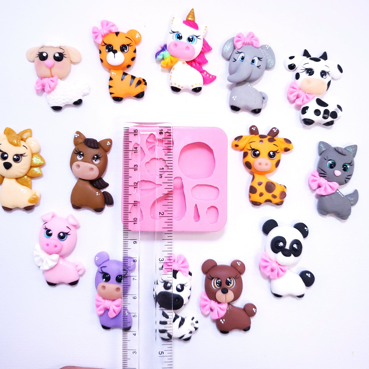 Cute Multi Animals Full Body Multi-Project Silicone Mold MS354 for Crafts & Baking
