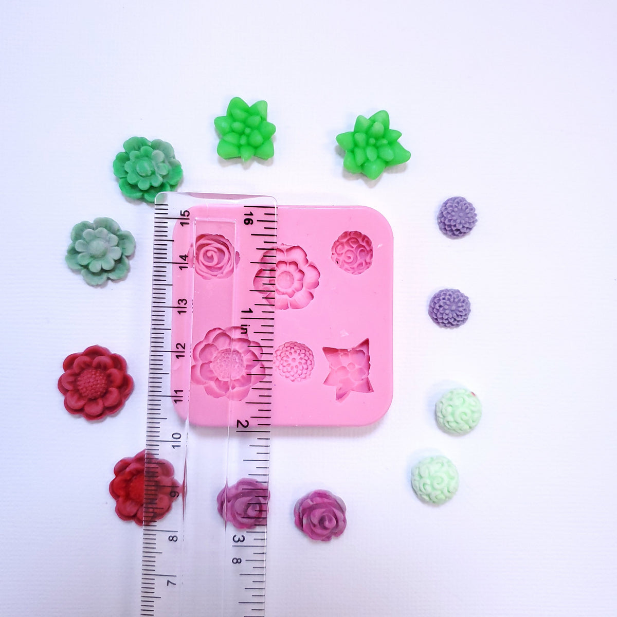 Succulent Miniatures Silicone Mold for Resin Clay Fondant Cake Decor MS352
