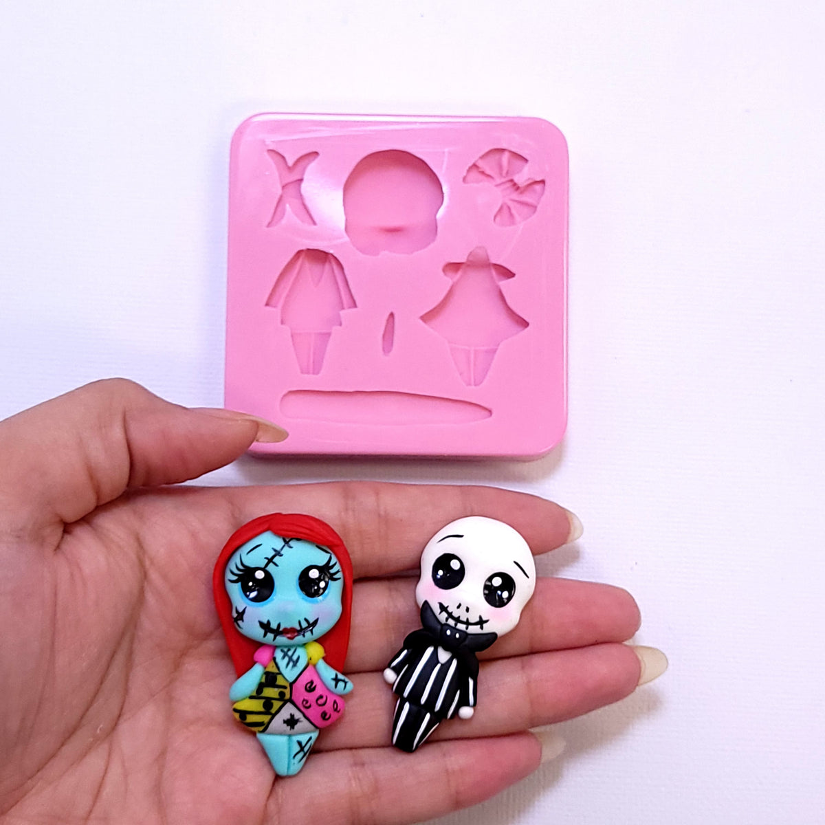 Skeleton Bride Groom Multi Project Silicone Mold MS393 for Cake Resin Crafts