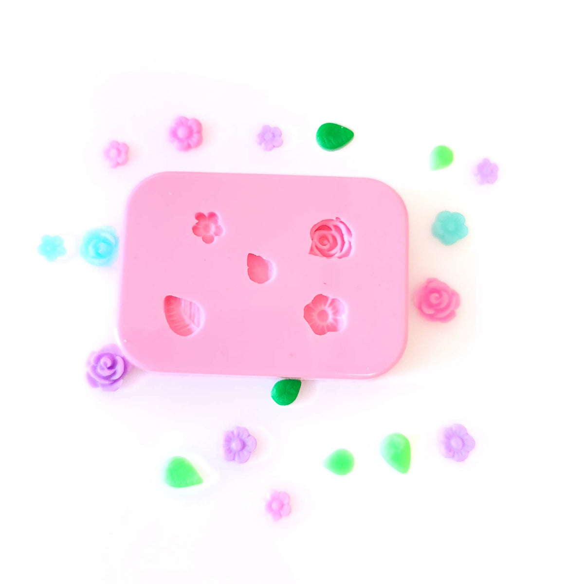 Miniature Flower Charms Multi-Project Silicone Mold MS463 for Resin Clay Fondant