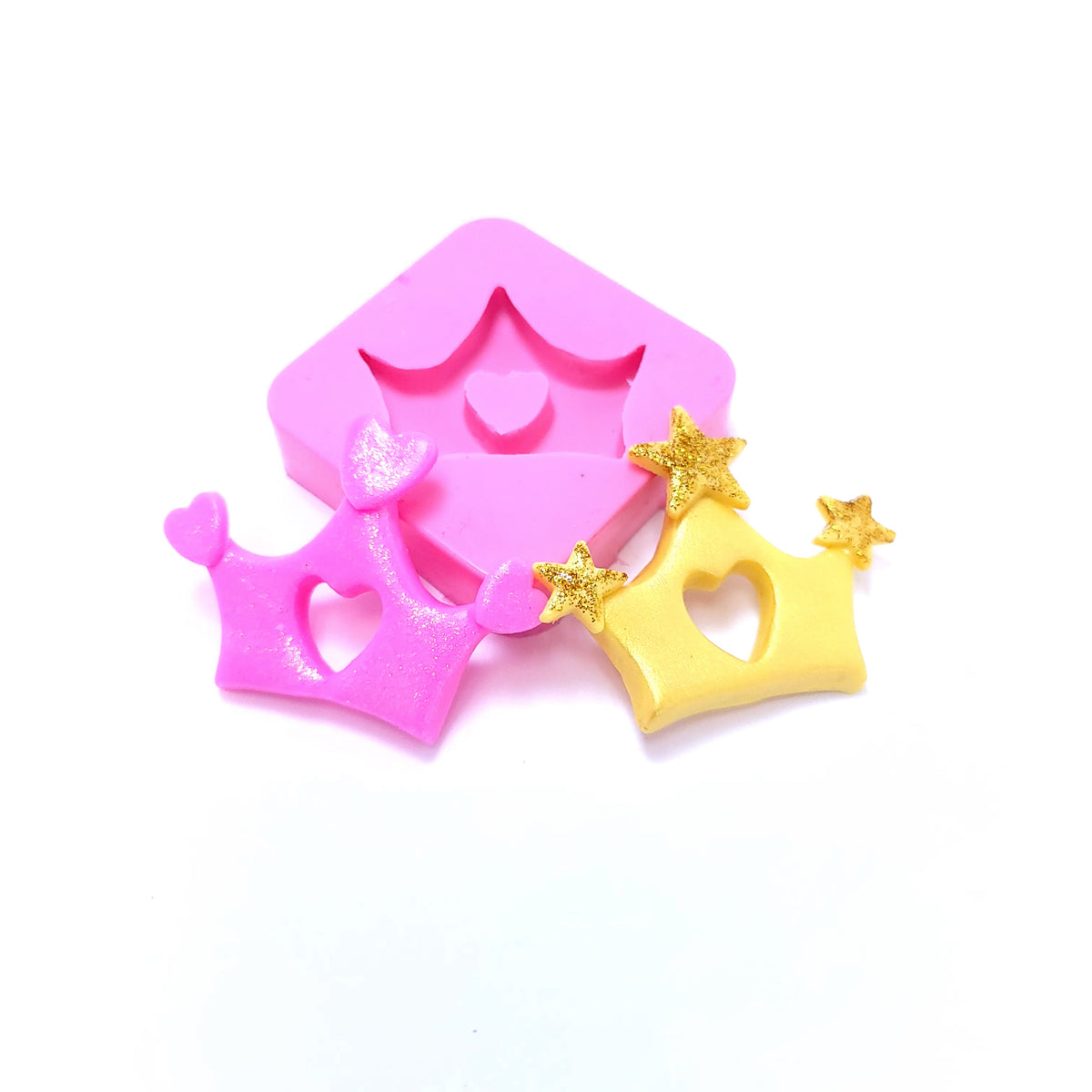 Princess Crown Heart Silicone Mold for Cake Resin Clay Crafts