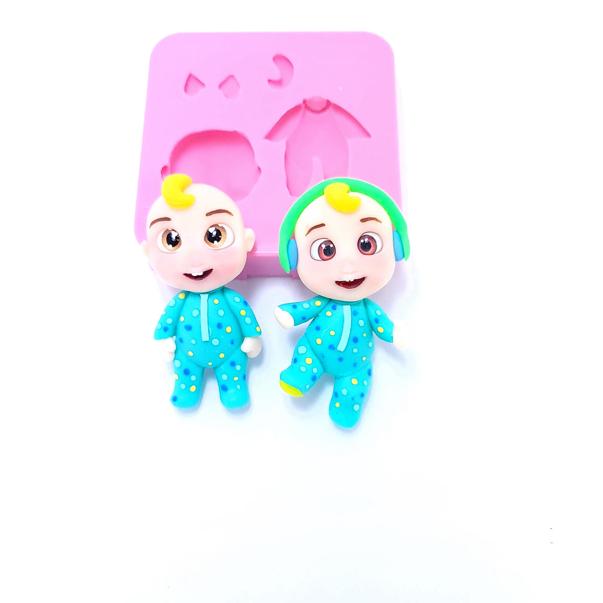 Baby Pajamas Figure Multi Project Silicone Mold MS529 for Resin Cake Fondant Clay