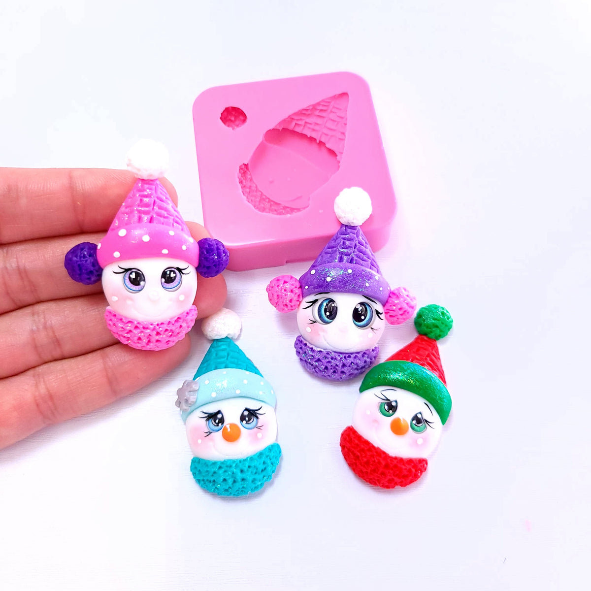 Snowman Multi-Project Silicone Mold for Cake Decorating & Crafting MS571