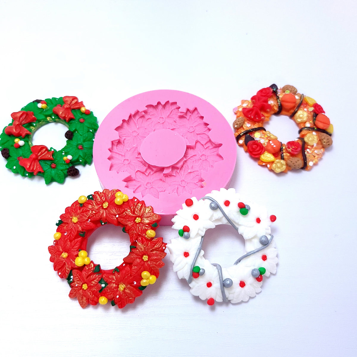 Wreath Christmas Fall Multi-Project Silicone Mold MS578 for Cake and Resin Crafts