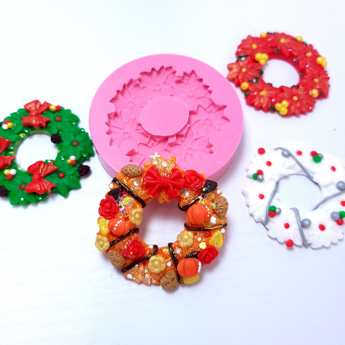 Wreath Christmas Fall Multi-Project Silicone Mold MS578 for Cake and Resin Crafts