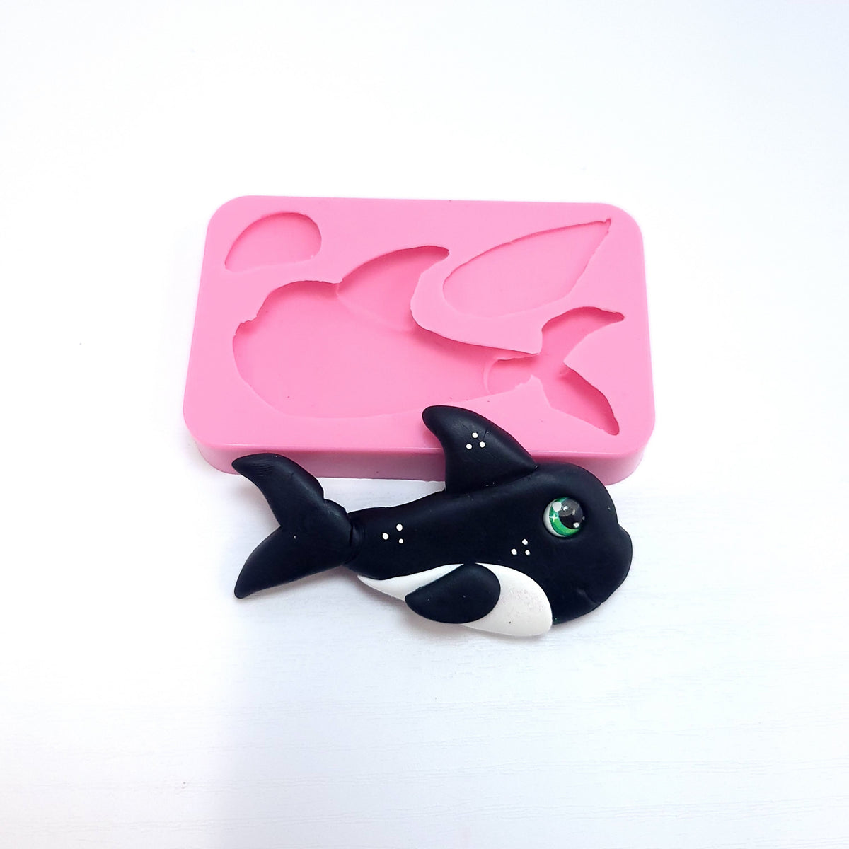 Orca Whale Silicone Mold Cute Ocean Animal Multi-Project Fondant Resin MS603