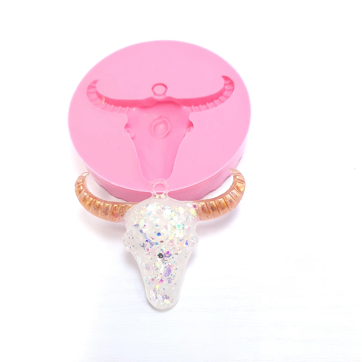 Western Tribal Bull Skull Multi-Project Silicone Mold MS628