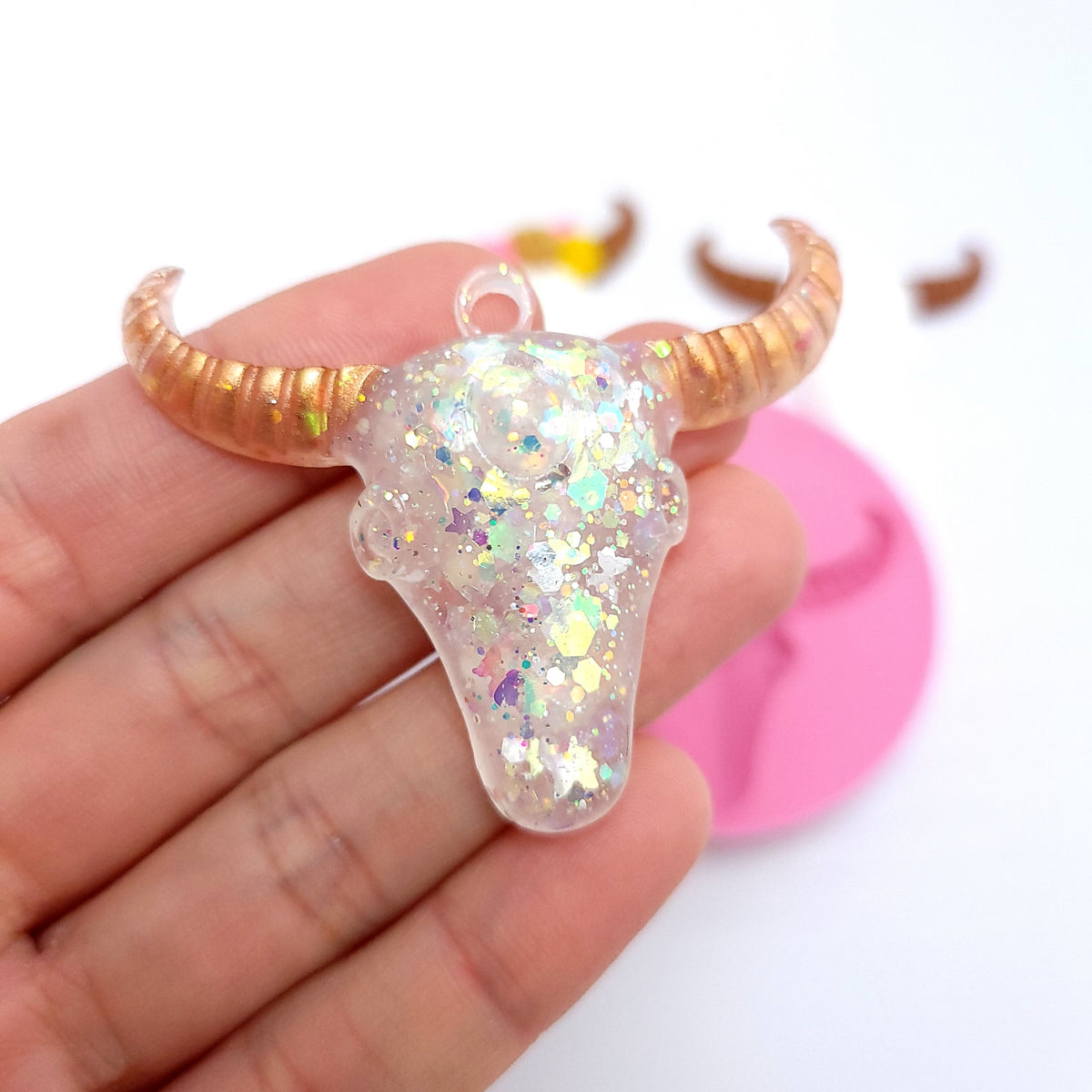Western Tribal Bull Skull Multi-Project Silicone Mold MS628