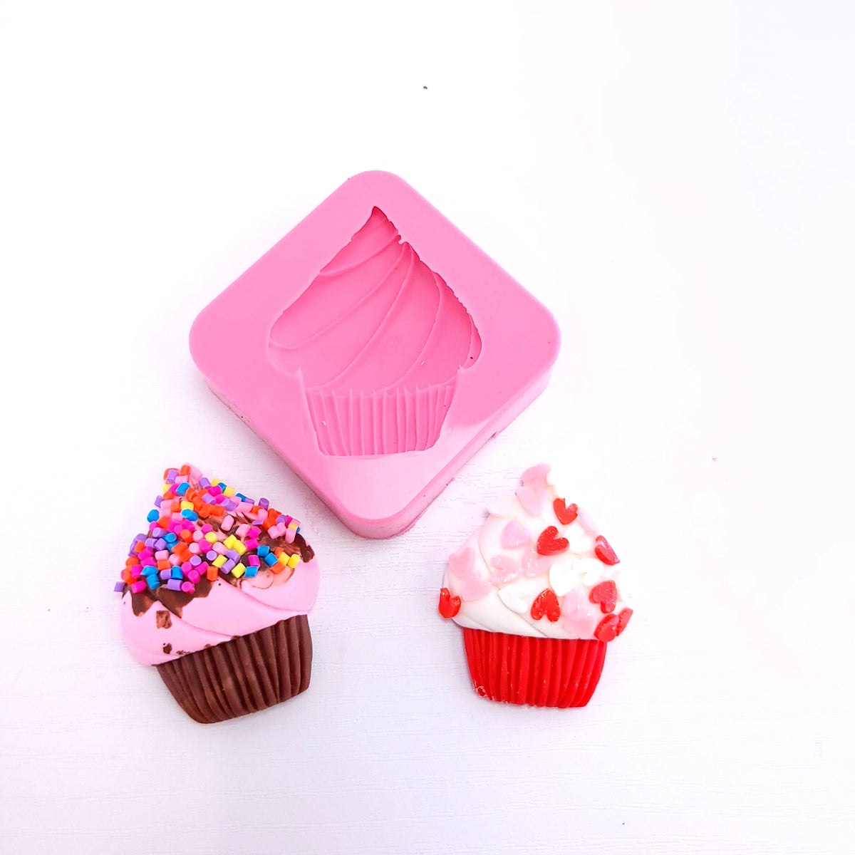 Cupcake Miniature Silicone Mold for Fondant Resin Clay Jewelry MS636