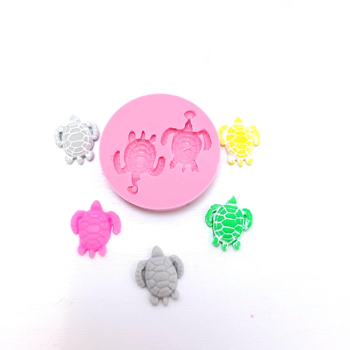 Turtle Miniatures Silicone Mold for Cake Resin Clay Jewelry MS662