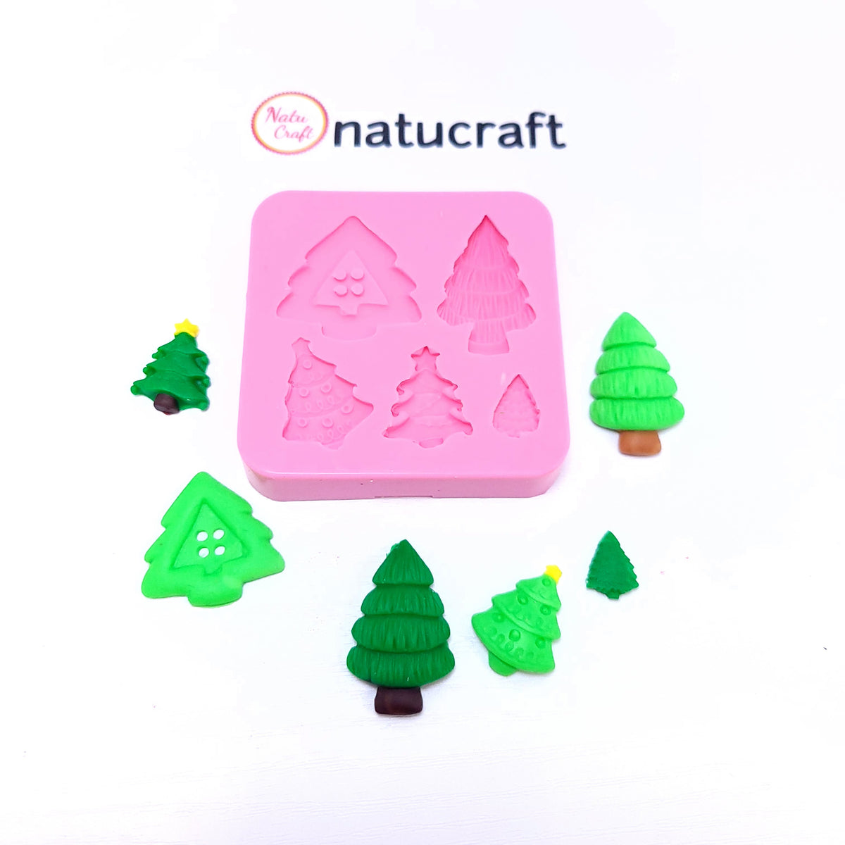 Mini Christmas Trees Multi-Project Silicone Mold for Crafts Fondant Resin MS694