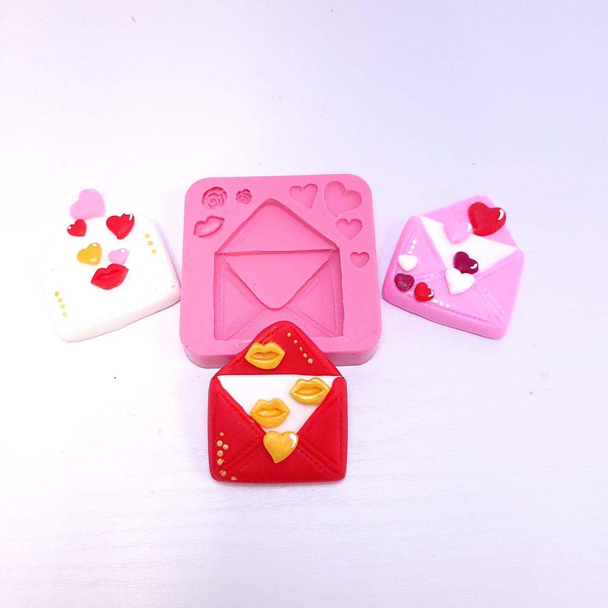 Love Letter Envelope Silicone Mold Set for Fondant Resin Clay Jewelry Making