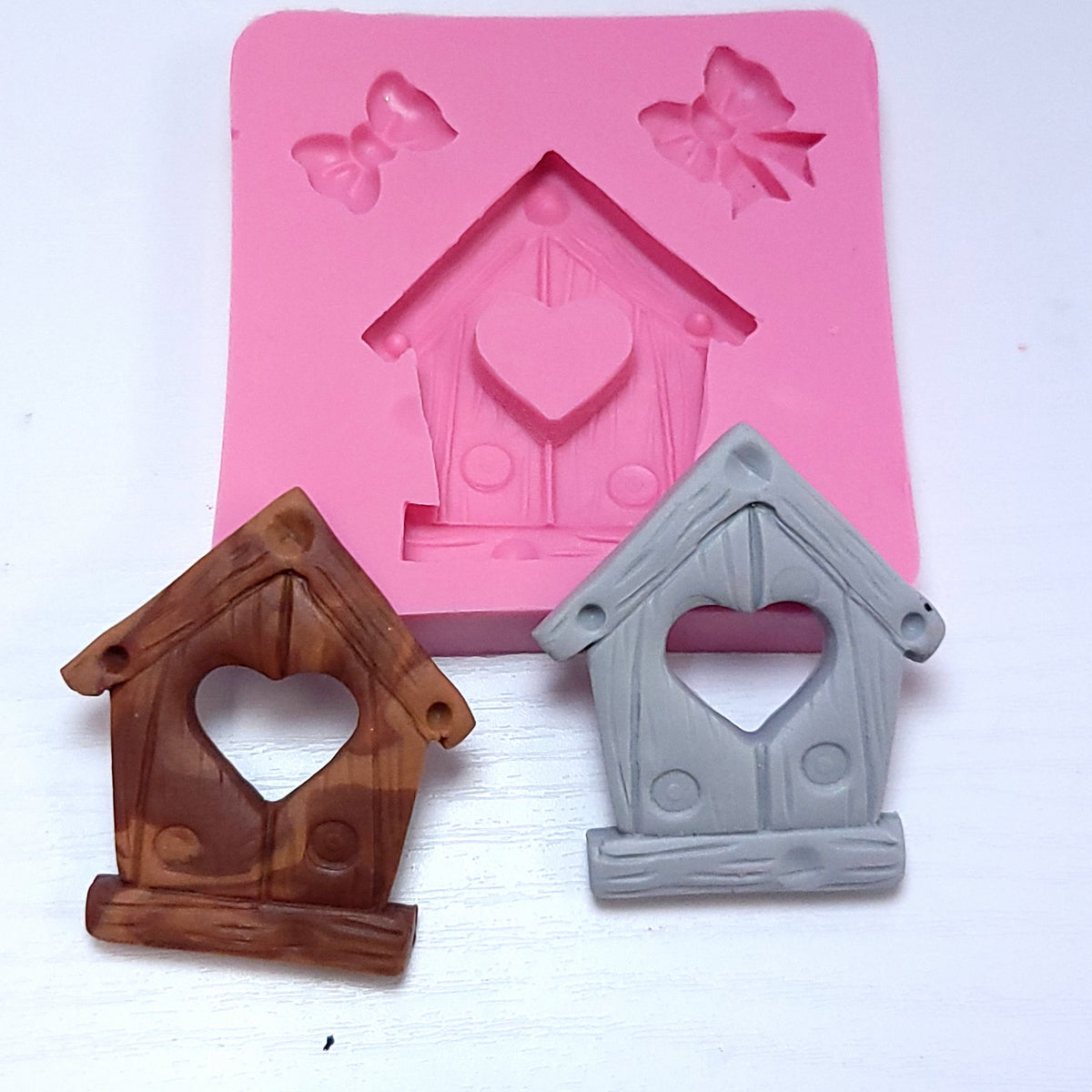 Birdhouse Heart Door Multi Project Silicone Mold MS742 Miniatures Fondant Resin