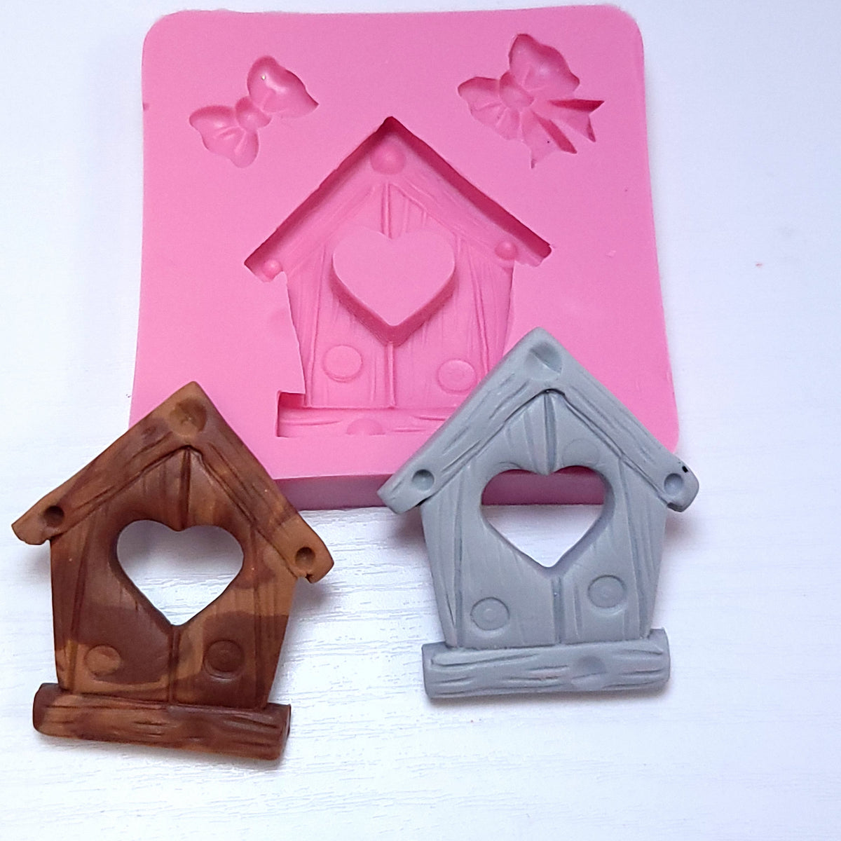 Birdhouse Heart Door Multi Project Silicone Mold MS742 Miniatures Fondant Resin