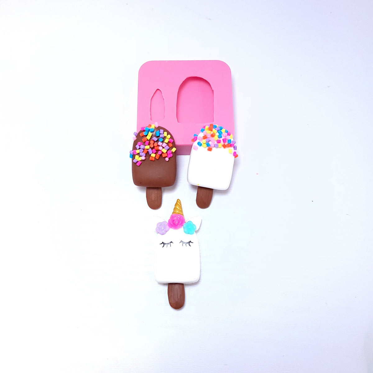 Popsicle Ice Cream Multi-Project Silicone Mold MS541 for Minis Cake Resin Fondant