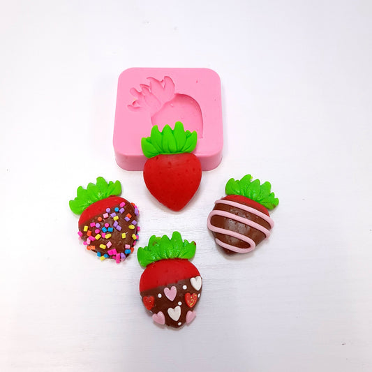 Strawberry Chocolate Berry Multi Project Silicone Mold MS786 for Cake Resin Clay Crafts