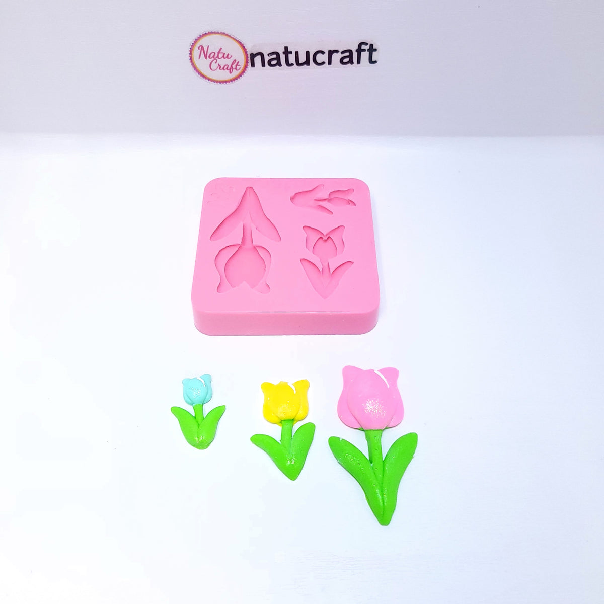 Tulip Flowers Silicone Mold Three Sizes for Cake Decorating Resin Clay Fondant Crafts