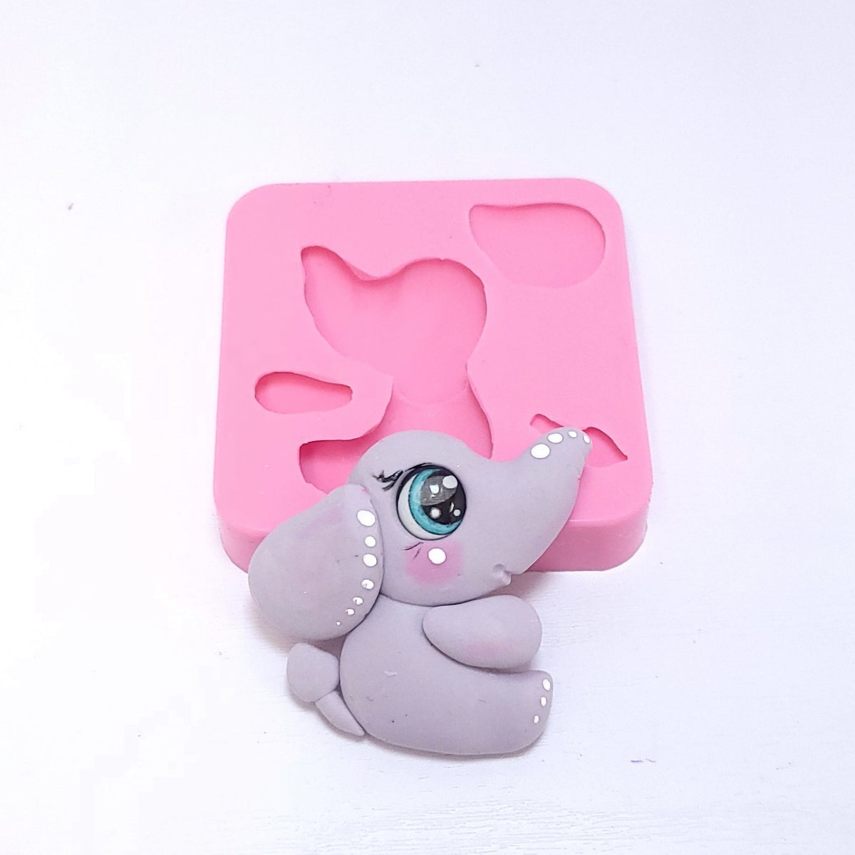 Baby Elephant Multi Project Silicone Mold for Cake Resin Clay Fondant Crafts MS840