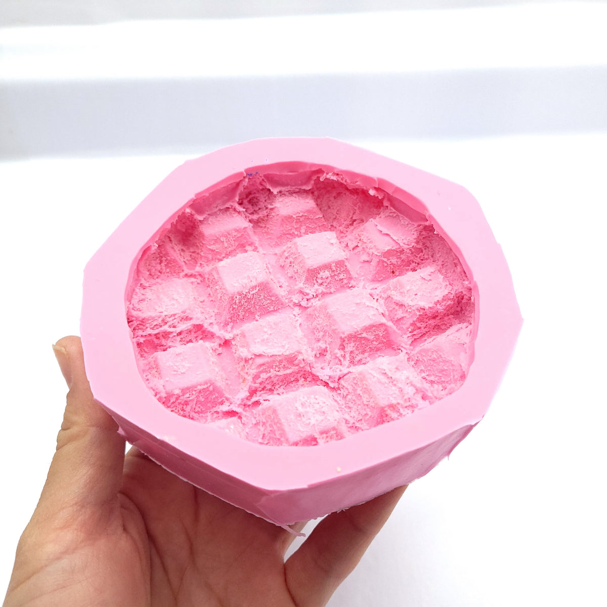 Belgian Waffles circle wafer Soap Mold Candle Mold, Mold for Wax Mold for Resin
