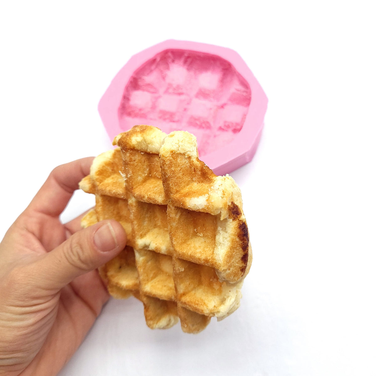 Belgian Waffles circle wafer Soap Mold Candle Mold, Mold for Wax Mold for Resin