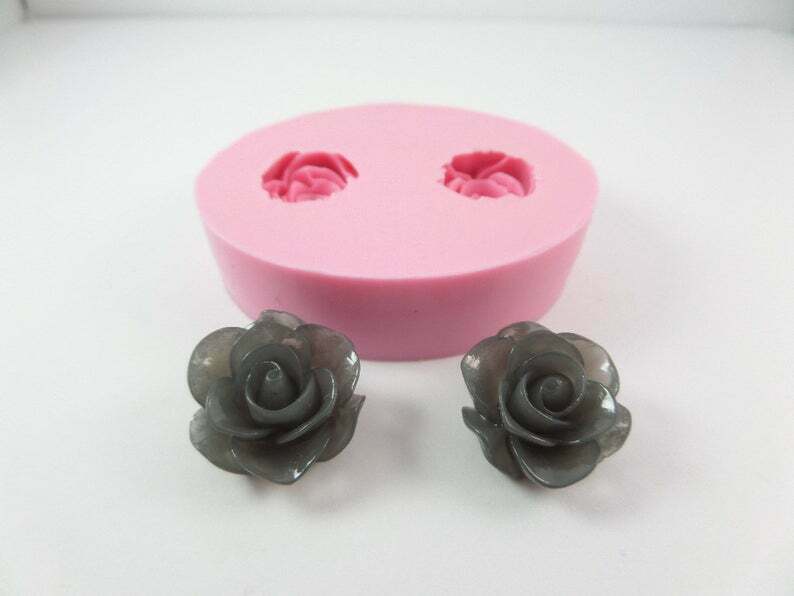 Mini Rose Victorian Jewelry Silicone Mold for Fondant Resin Clay Crafts MS316